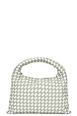 Bottega Veneta Tiled Shoulder Bag in Agate Grey & Brass, view 3, click to view large image.