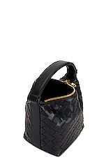 Bottega Veneta Candy Wallace Handbag in Black & Gold, view 4, click to view large image.