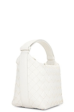 Bottega Veneta Candy Wallace Handbag in White & Gold, view 4, click to view large image.