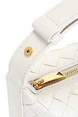 Bottega Veneta Candy Wallace Handbag in White & Gold, view 8, click to view large image.
