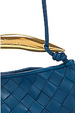 Bottega Veneta Mini Sardine Bag in Deep Pacific & Brass, view 7, click to view large image.