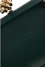 Bottega Veneta Minaudiere With Strap in Emerald Green & Brass, view 7, click to view large image.