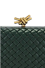 Bottega Veneta Minaudiere With Strap in Emerald Green & Brass, view 8, click to view large image.