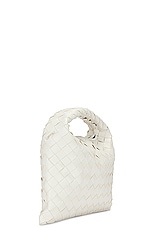 Bottega Veneta Mini Hop Hobo Bag in White & Brass, view 5, click to view large image.