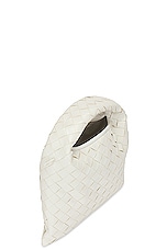 Bottega Veneta Mini Hop Hobo Bag in White & Brass, view 6, click to view large image.