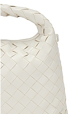 Bottega Veneta Mini Hop Hobo Bag in White & Brass, view 8, click to view large image.