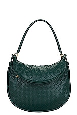 Bottega Veneta Medium Gemelli Intrecciato Shoulder Bag in Emerald Green, view 1, click to view large image.