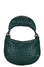 Bottega Veneta Medium Gemelli Intrecciato Shoulder Bag in Emerald Green, view 6, click to view large image.