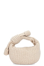Bottega Veneta Mini Jodie Sock Knit Bag in Melange & Silver, view 1, click to view large image.