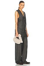 Bottega Veneta Mini Jodie Sock Knit Bag in Melange & Silver, view 2, click to view large image.