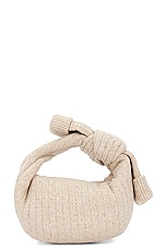Bottega Veneta Mini Jodie Sock Knit Bag in Melange & Silver, view 3, click to view large image.