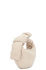 Bottega Veneta Mini Jodie Sock Knit Bag in Melange & Silver, view 4, click to view large image.