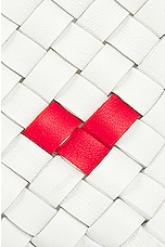 Bottega Veneta Mini Cabat Supple Heart Bag in White, view 8, click to view large image.