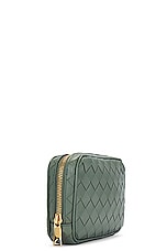 Bottega Veneta Small Zip Pouch in Aloe & Gold, view 3, click to view large image.
