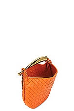 Bottega Veneta Small Sardine Bag in Papaya & Brass, view 5, click to view large image.