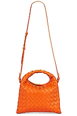 Bottega Veneta Mini Hop Hobo Bag in Papaya & Brass, view 1, click to view large image.