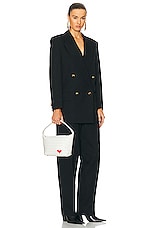 Bottega Veneta Mini Shoulder Heart Rectangle Bag in White, view 2, click to view large image.
