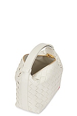 Bottega Veneta Mini Shoulder Heart Rectangle Bag in White, view 5, click to view large image.