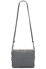 Bottega Veneta Small Loop Bag in Thunder & Gold, view 3, click to view large image.