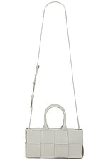 Bottega Veneta Mini East West Arco Tote Bag in Agate Grey & Gold, view 1, click to view large image.