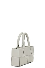 Bottega Veneta Mini East West Arco Tote Bag in Agate Grey & Gold, view 4, click to view large image.