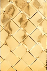 Bottega Veneta Small Metallic Wallet in Gold, view 6, click to view large image.