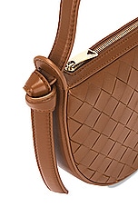 Bottega Veneta Sunrise Shoulder Bag in Cognac & Gold, view 7, click to view large image.