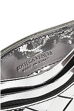 Bottega Veneta Metallic Credit Card Case in Silver, view 5, click to view large image.