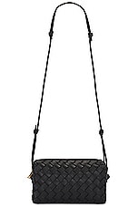 Bottega Veneta Loop Baguette Bag in Black & Gold, view 1, click to view large image.