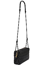 Bottega Veneta Loop Baguette Bag in Black & Gold, view 4, click to view large image.