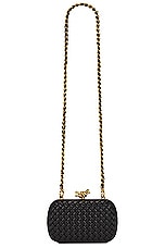 Bottega Veneta Knot Minaudiere With Chain Bag in Black & Muse Brass, view 6, click to view large image.