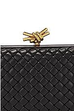 Bottega Veneta Knot With Chain Bag in Black & Muse Brass, view 8, click to view large image.