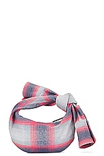 Bottega Veneta Mini Jodie Nappa Print Shirt Tartan Bag in Grey, Red, Black & Silver, view 2, click to view large image.