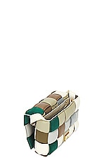 Bottega Veneta Padded Cassette Mix Material Bag in Sea Glass, view 4, click to view large image.