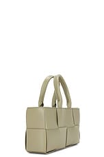 Bottega Veneta Mini East West Arco Tote Bag in Travertine & Gold, view 5, click to view large image.