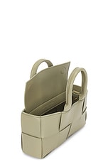 Bottega Veneta Mini East West Arco Tote Bag in Travertine & Gold, view 6, click to view large image.