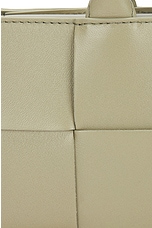 Bottega Veneta Mini East West Arco Tote Bag in Travertine & Gold, view 8, click to view large image.