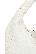 Bottega Veneta Large Hop Bag in White & Muse Brass, view 7, click to view large image.