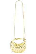 Bottega Veneta Mini Sardine Bag in Gold & Brass, view 3, click to view large image.