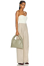 Bottega Veneta Small Hop Bag in Travertine & Muse Brass, view 2, click to view large image.