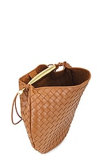 Bottega Veneta Medium Sardine Bag in Cognac & Muse Brass, view 5, click to view large image.