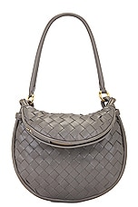 Bottega Veneta Small Gemelli Bag in Light Graphite & Muse Brass, view 1, click to view large image.