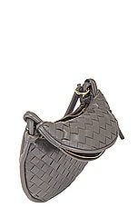Bottega Veneta Small Gemelli Bag in Light Graphite & Muse Brass, view 5, click to view large image.