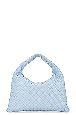 Bottega Veneta Small Hop Bag in Ice & Muse Brass, view 3, click to view large image.