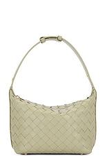Bottega Veneta Mini Wallace Bag in Travertine & Gold, view 6, click to view large image.