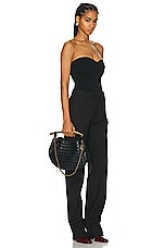 Bottega Veneta Small Sardine Bag in Black & Muse Brass, view 2, click to view large image.