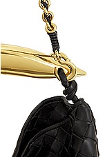 Bottega Veneta Small Sardine Bag in Black & Muse Brass, view 7, click to view large image.