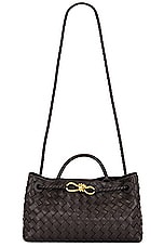 Bottega Veneta Small East West Andiamo Bag in Fondant & Muse Brass, view 1, click to view large image.