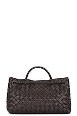 Bottega Veneta Small East West Andiamo Bag in Fondant & Muse Brass, view 4, click to view large image.