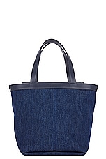 Bottega Veneta Mini Flip Flap Bag in Indigo Abyss, Abyss, & Muse Brass, view 4, click to view large image.